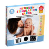 Miniwhale's Newborn Visual Stimulation Black and White Card which has a 2 month programme for children upto 3 months of age
