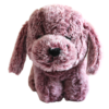 Cuddly pink stuffed toy dog