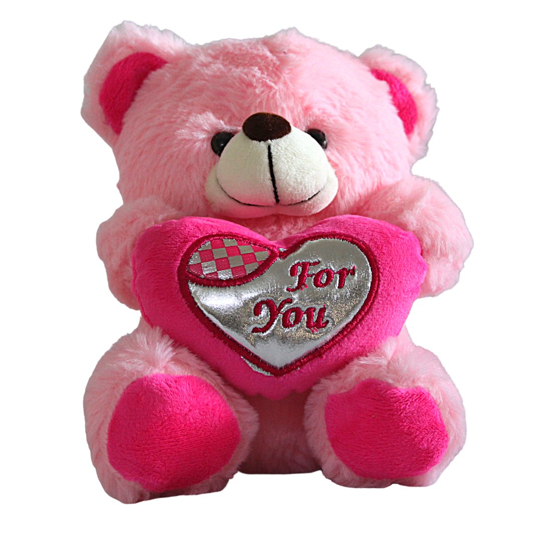 Teddy Bear Soft Toy – 10 Inches (PINK) – Miniwhale