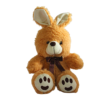 brown-colored rabbit stuffed toy on a bed