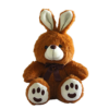 Handmade brown rabbit soft toy with button eyes
